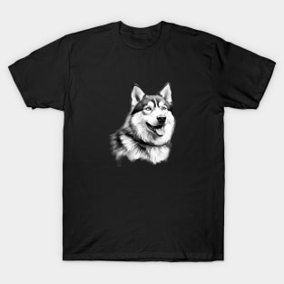 Husky drawing T-Shirt